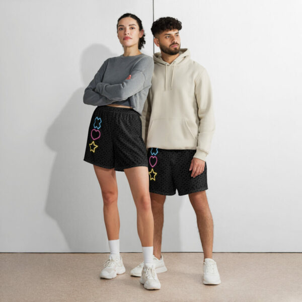 Lange Unisex Sport-Shorts mit Allover-Druck
