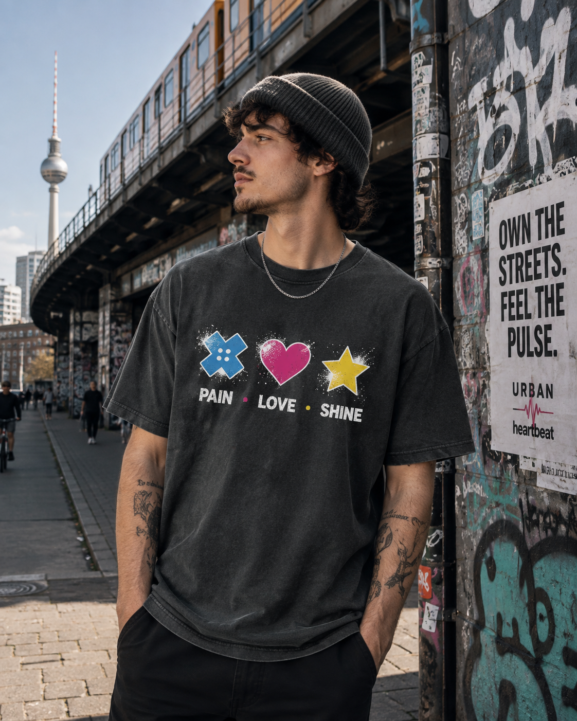 Pain Love Shine Urban Heartbeat Streetwear in Berlin Pain. Love. Shine. | Urban Lifestyle zwischen Schmerz, Liebe und Strahlen